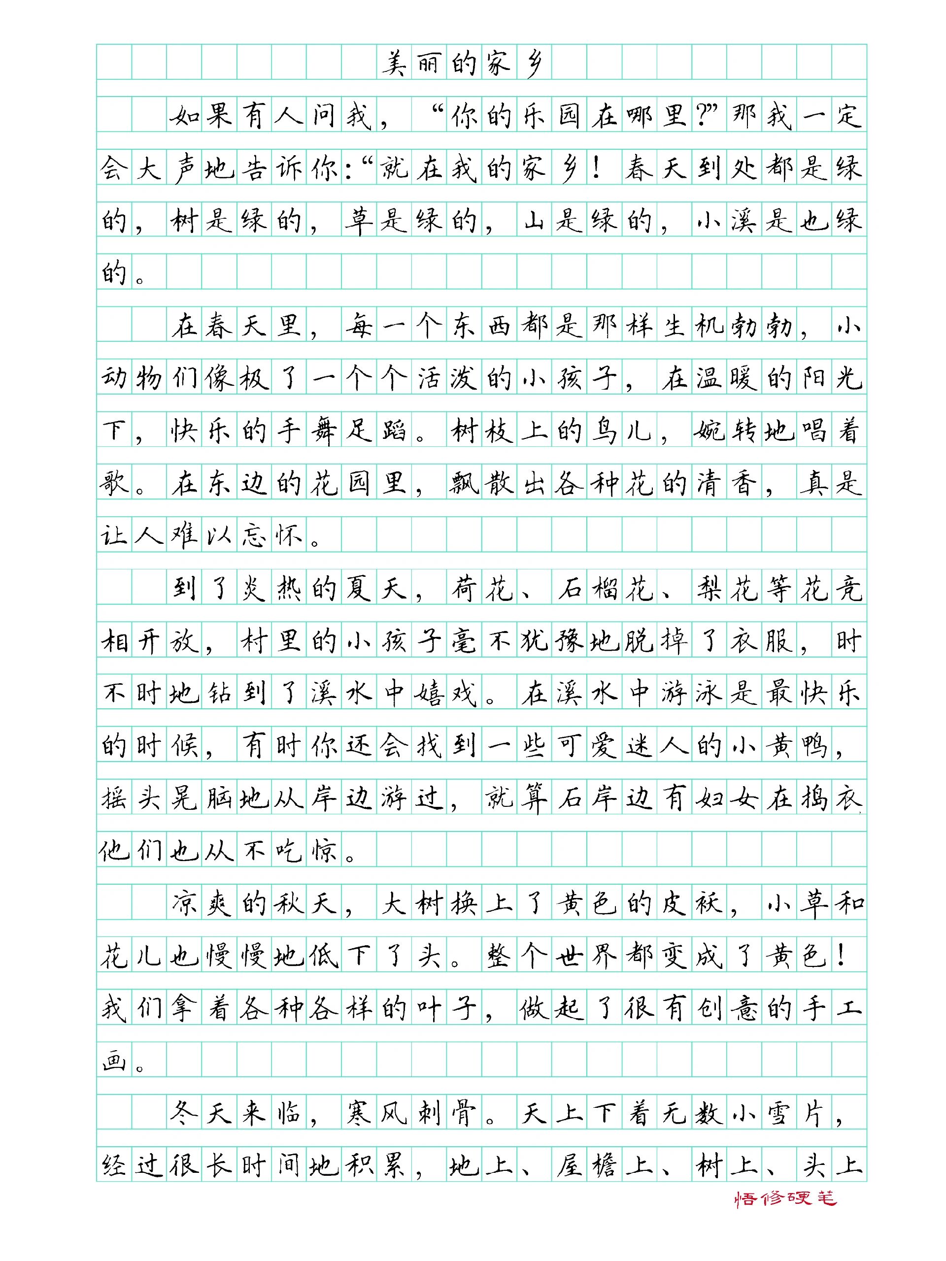 作文我的家乡300字图片