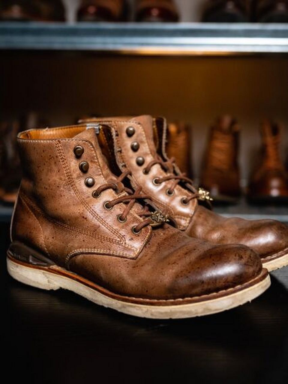 visvim virgil工装靴最新旧化效果 所有kudu吹,准备上号了 kudu txdy