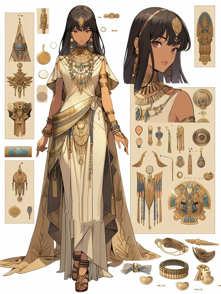 画的古埃及美女让我看看你们画的吧