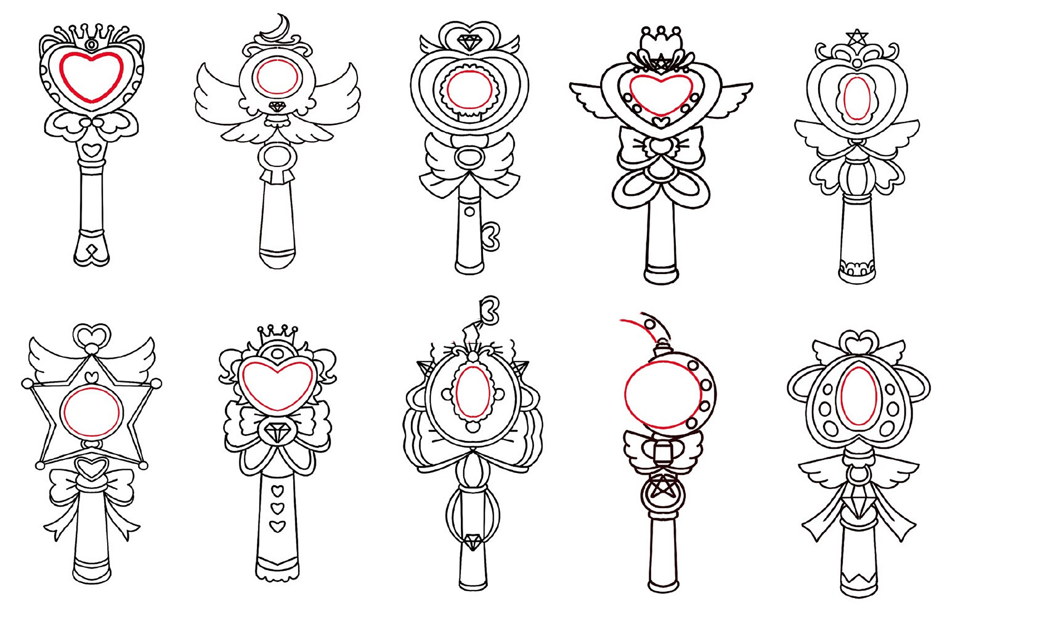 简笔画素材合集 魔法棒蔬菜水果儿童美术 儿童画素材 手帐素材 卡通