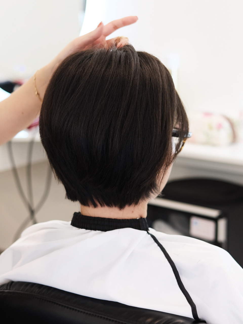 客人剪发记录7014 韩式挂耳短发 剪出来的圆润爆满后脑勺 短发也