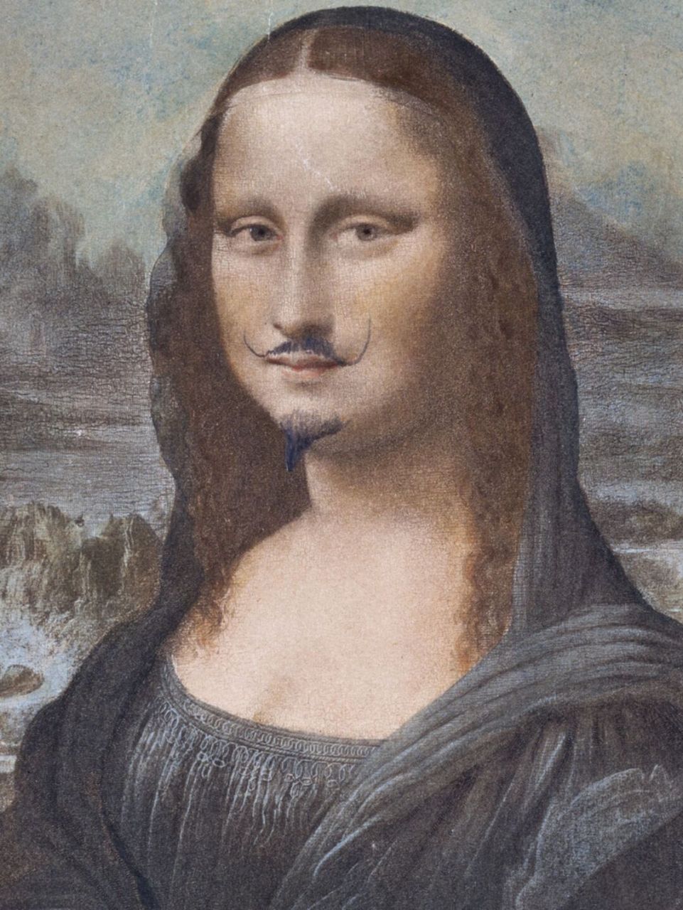 今天你看画了吗|杜尚将达芬奇幽了一默 96 《带胡须的蒙娜丽莎》(l.