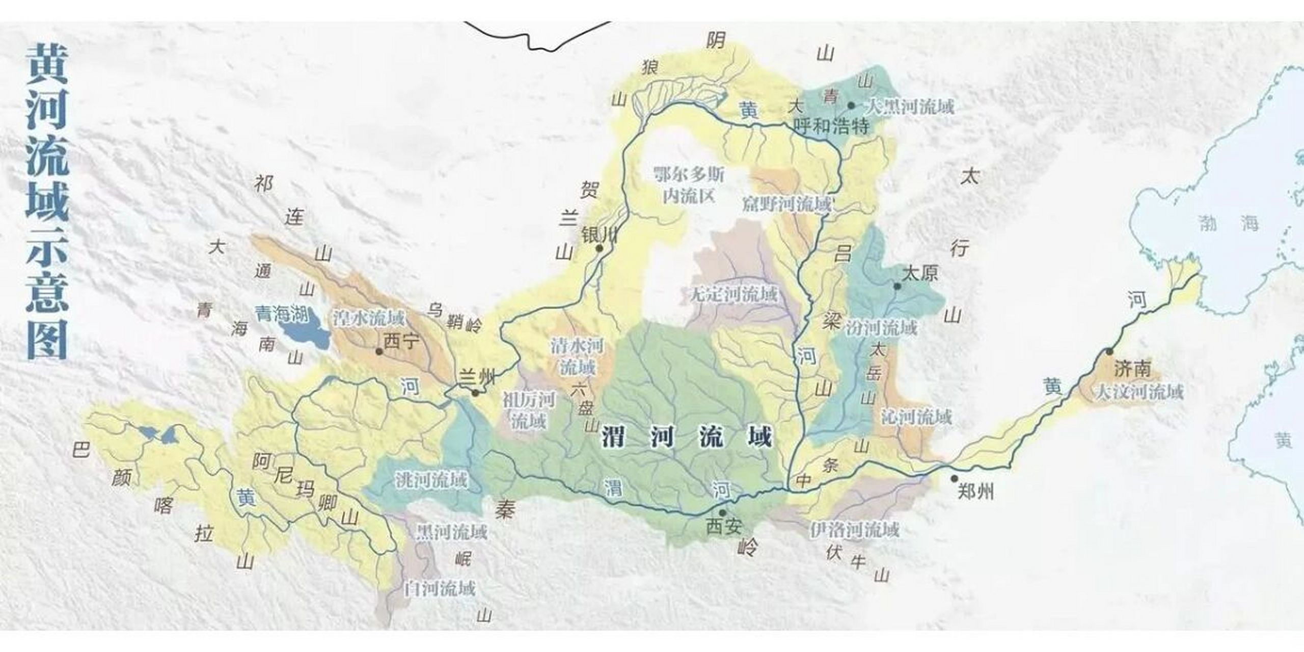 黄河流域分布图简图图片