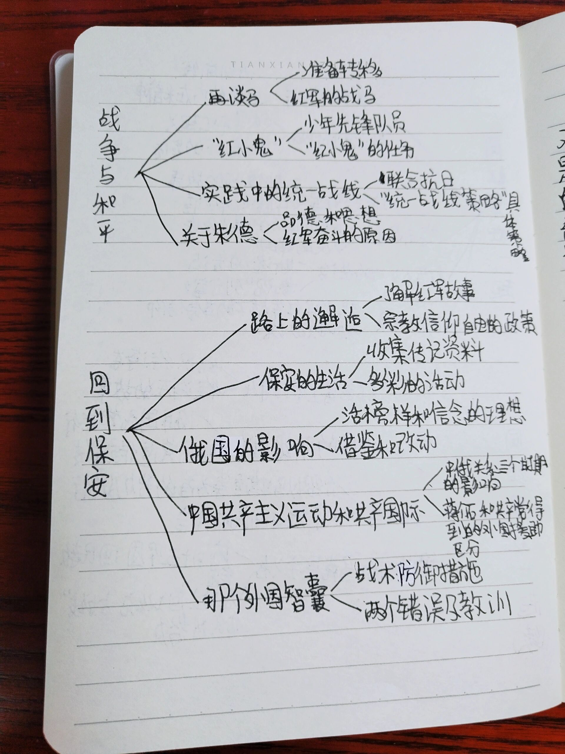 《红星照耀中国》每章思维导图
