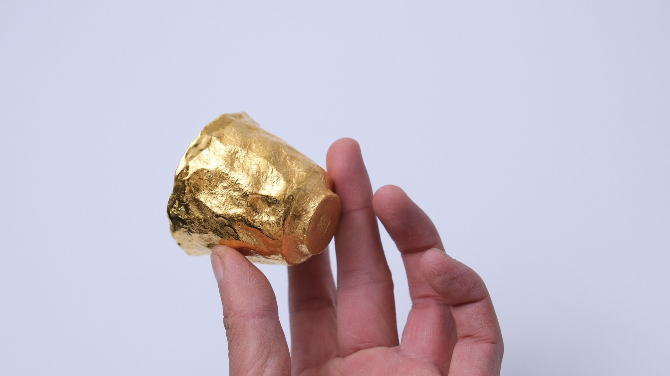 纯金小酒杯 重100克 侘寂感十足