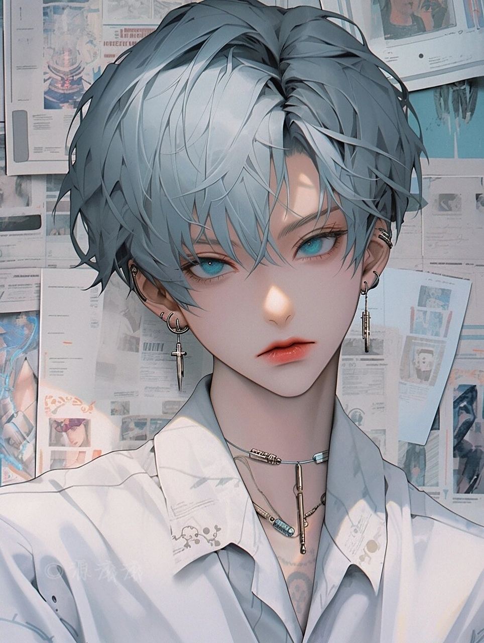 白衬衫男生头像|壁纸7215 白衬衫 奶fufu的蓝眼睛,我看看是谁又