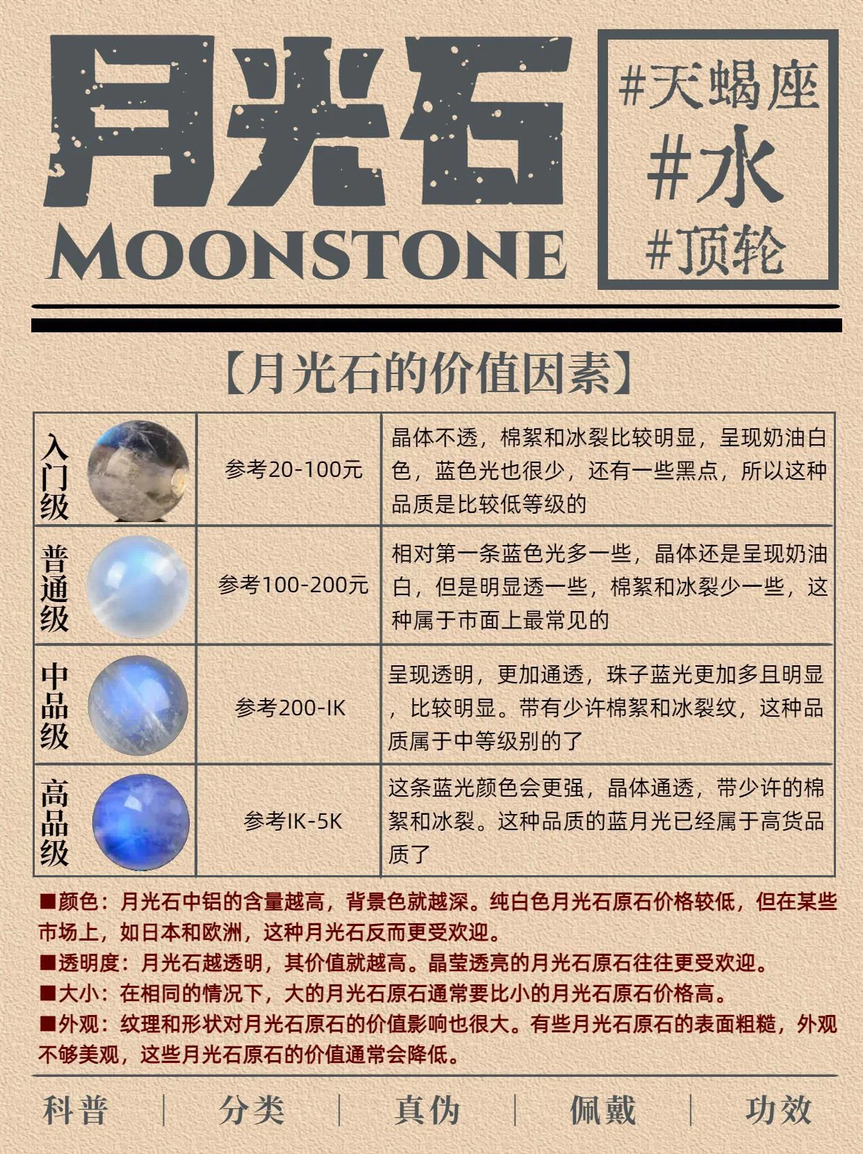 水晶科普|月光石功效与寓意|守护你的爱情93 月光石是很有名气的