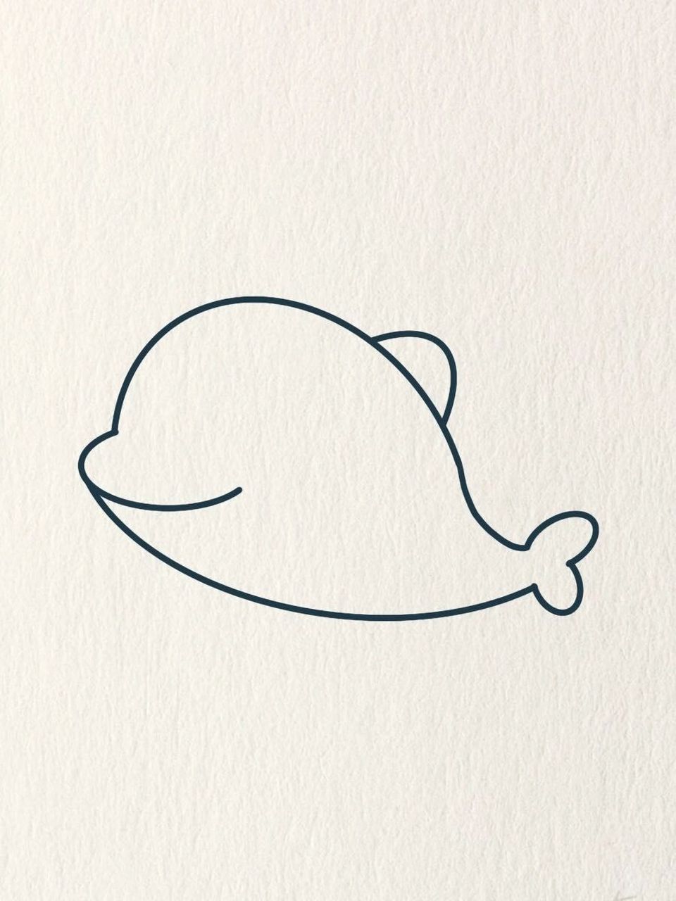 简笔画教程|可爱小海豚