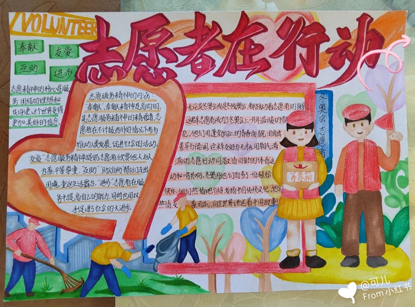 志愿者服务|手抄报🌟🌟🌟  志愿者,服务手抄报来喽!