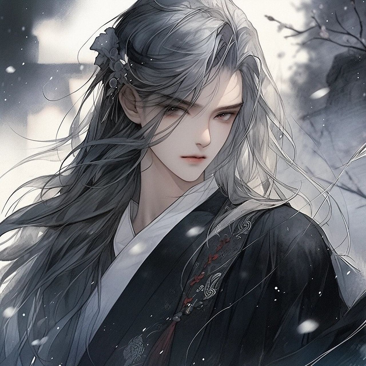 帅气高冷黑衣小哥哥|古风头像|男生头像