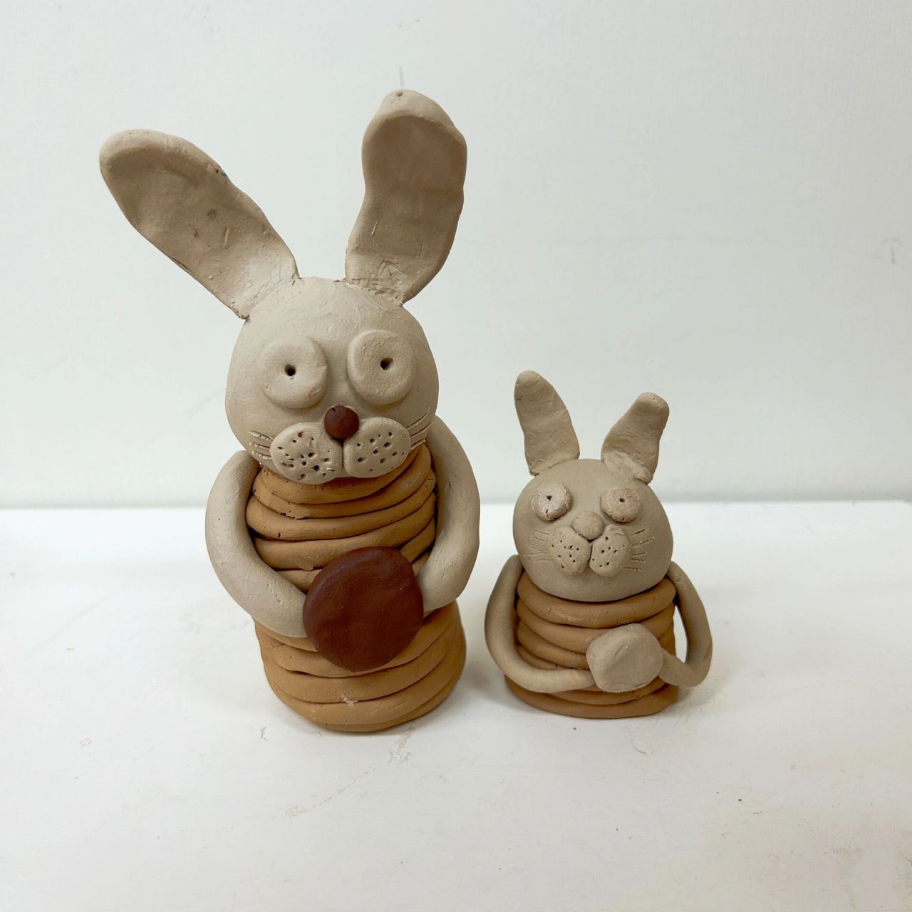 幼儿陶艺 泥条盘筑 可爱的小兔子