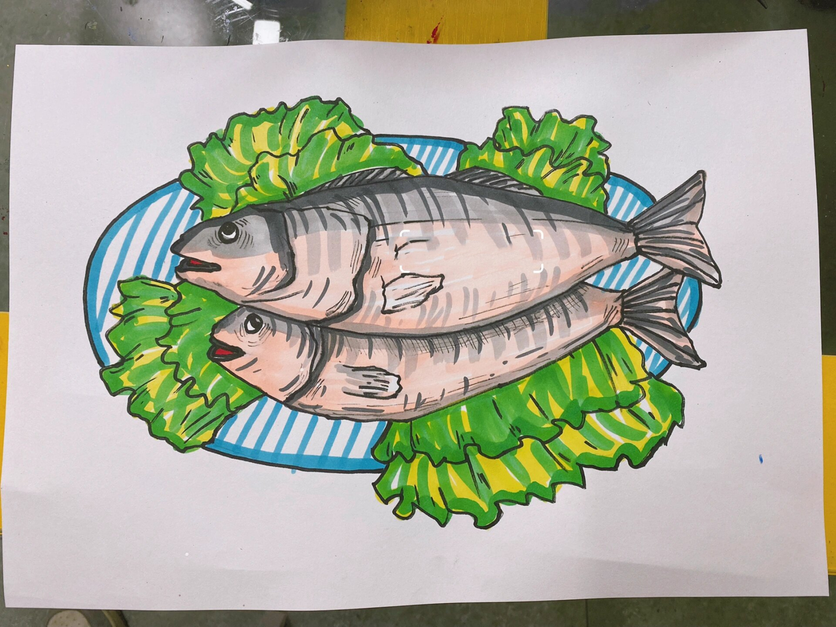 少儿创意绘画《清蒸鱼》步骤|课效|好吃又好看 清蒸鱼,好吃又好看