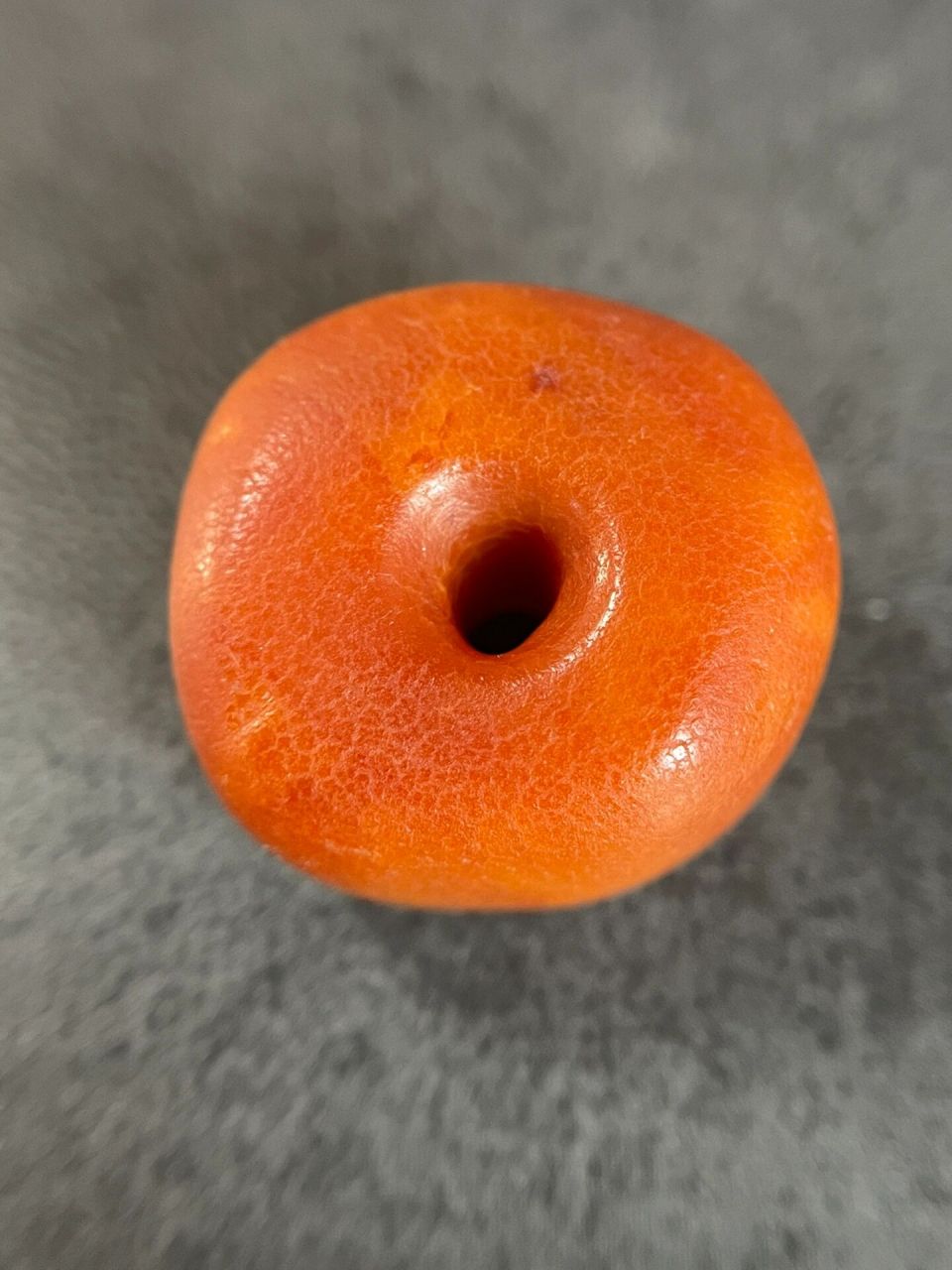 红皮花蜡老蜜蜡墩子 直径约20-21,完美,4.1克