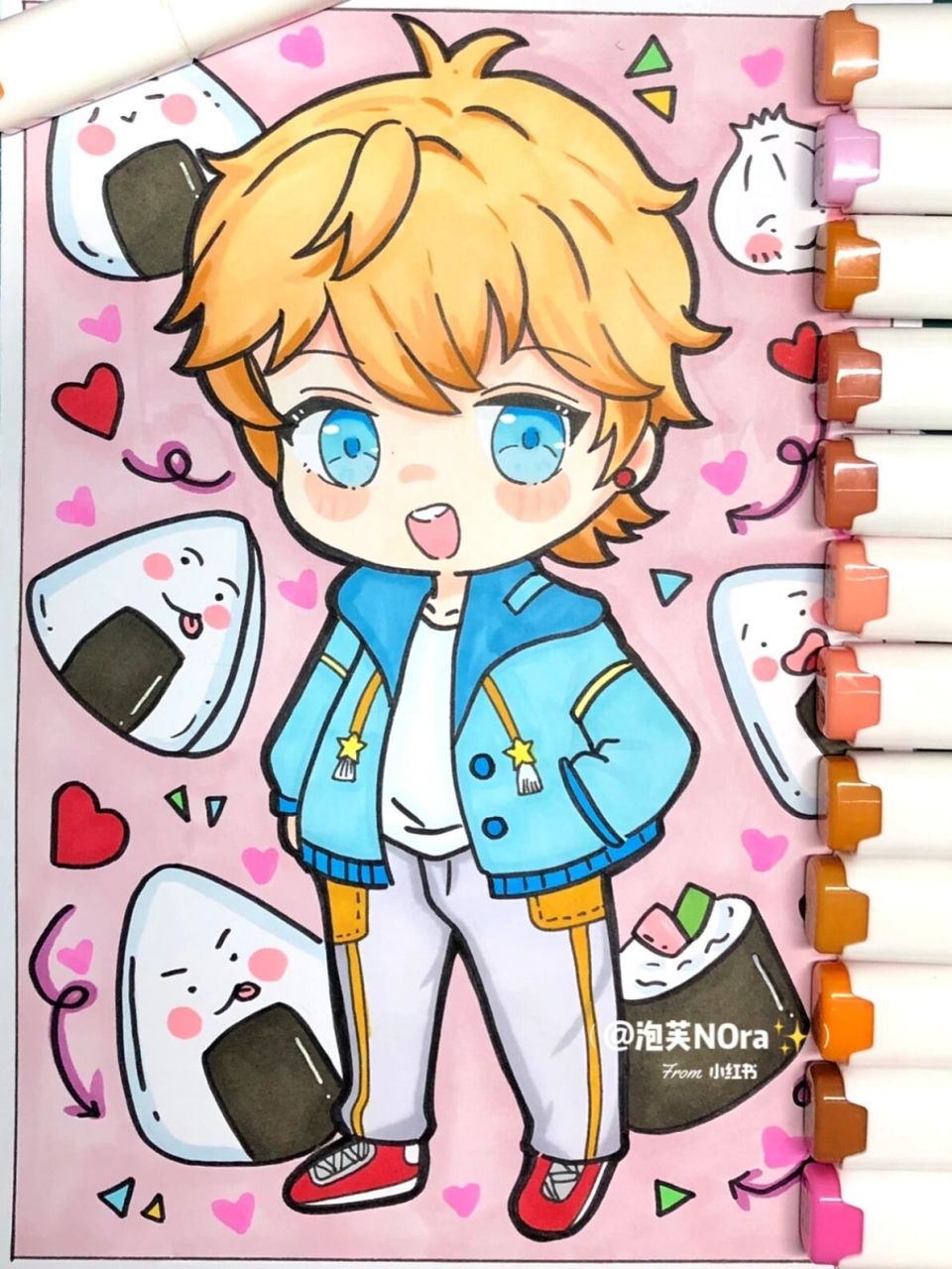 57|100 初级动漫男生人物 初级动漫适合7—8岁孩子临摹临摹作品表明