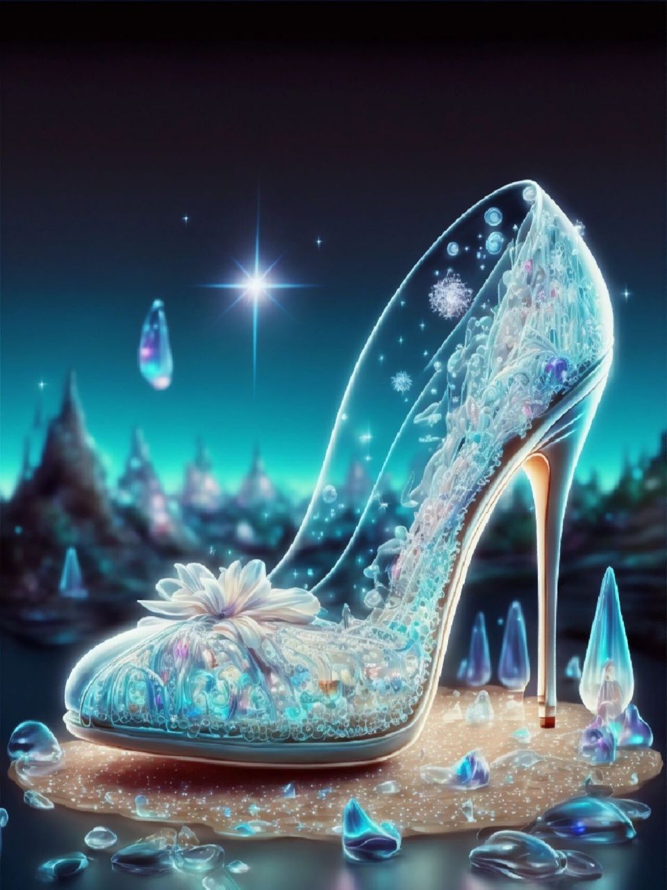 唯美梦幻水晶鞋