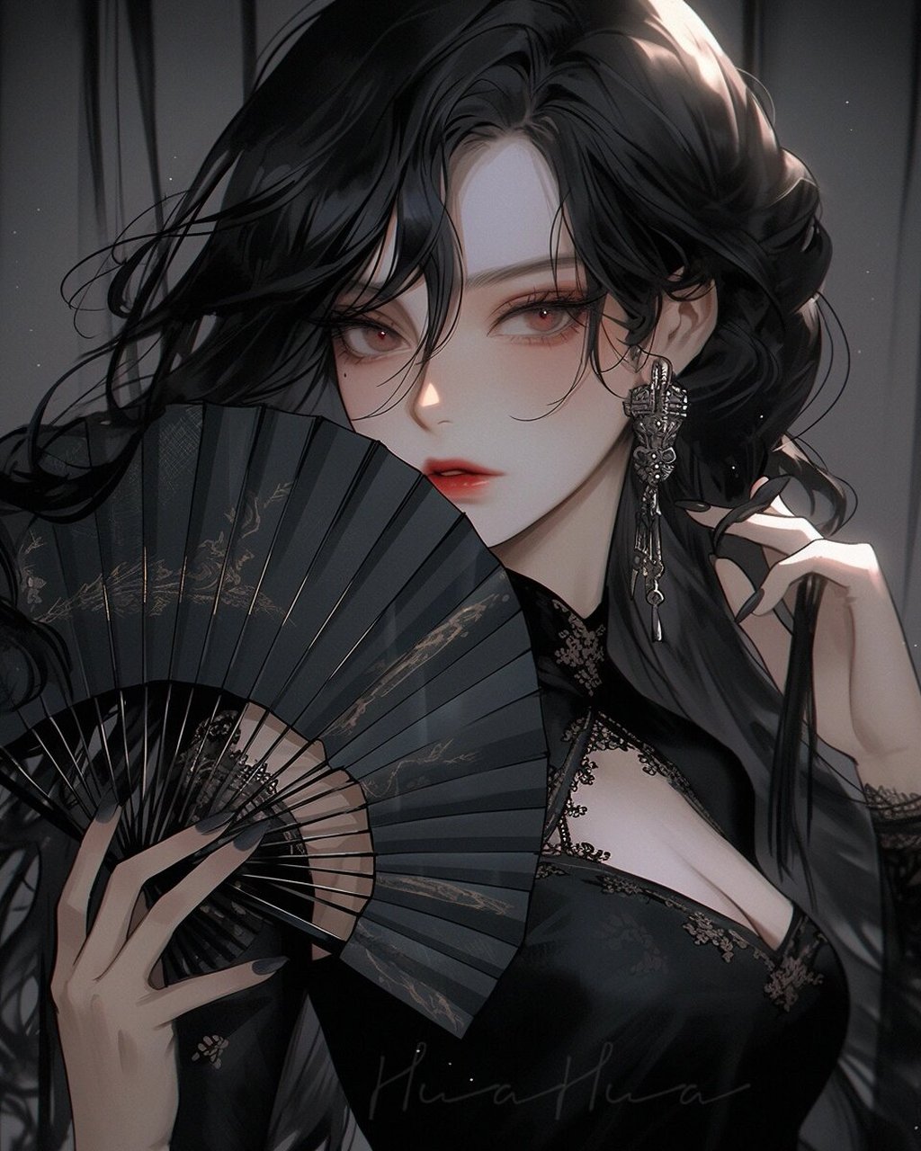 执扇 #古风头像# #古风插画# #古風# #ai绘画# #御姐# #每日分享