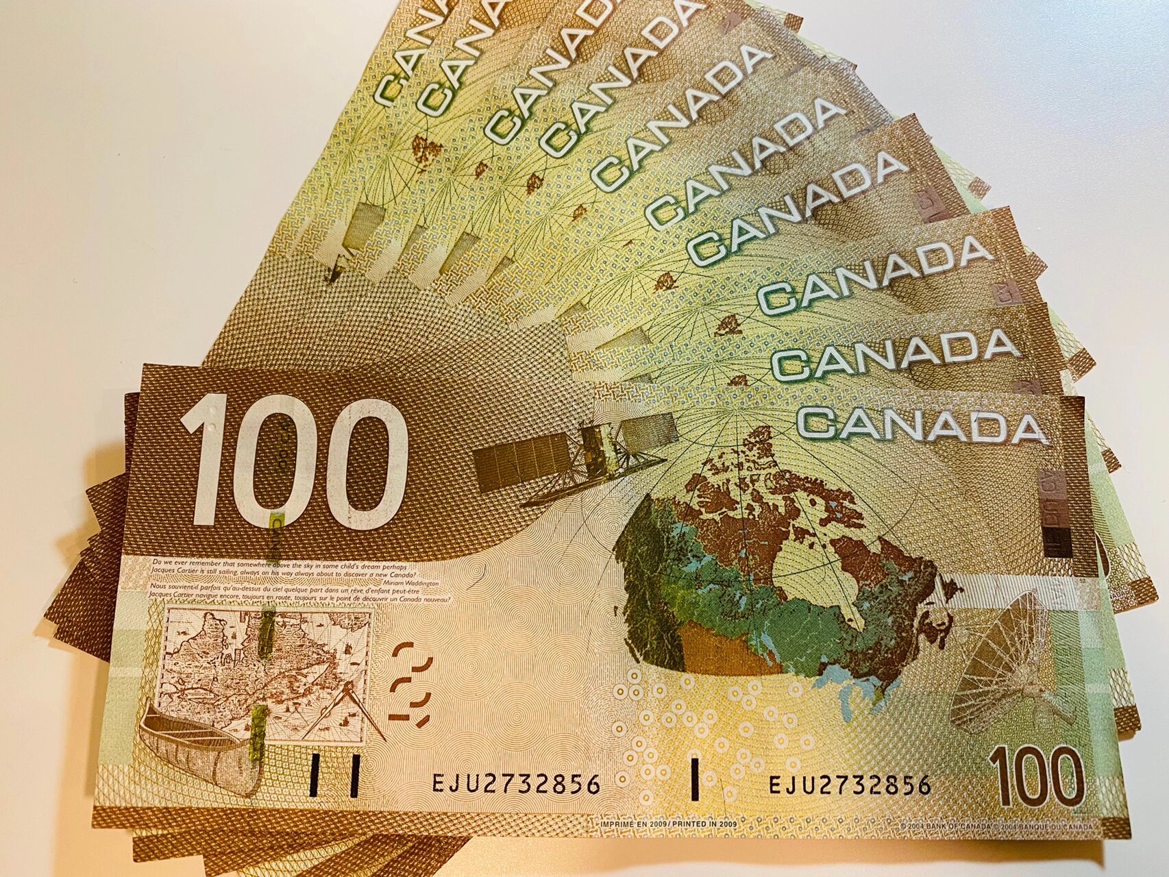 加拿大9896旧版100纸币90