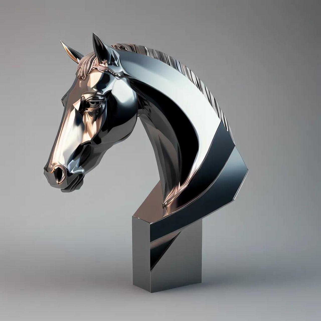 马头雕塑艺术摆件的应用寓意