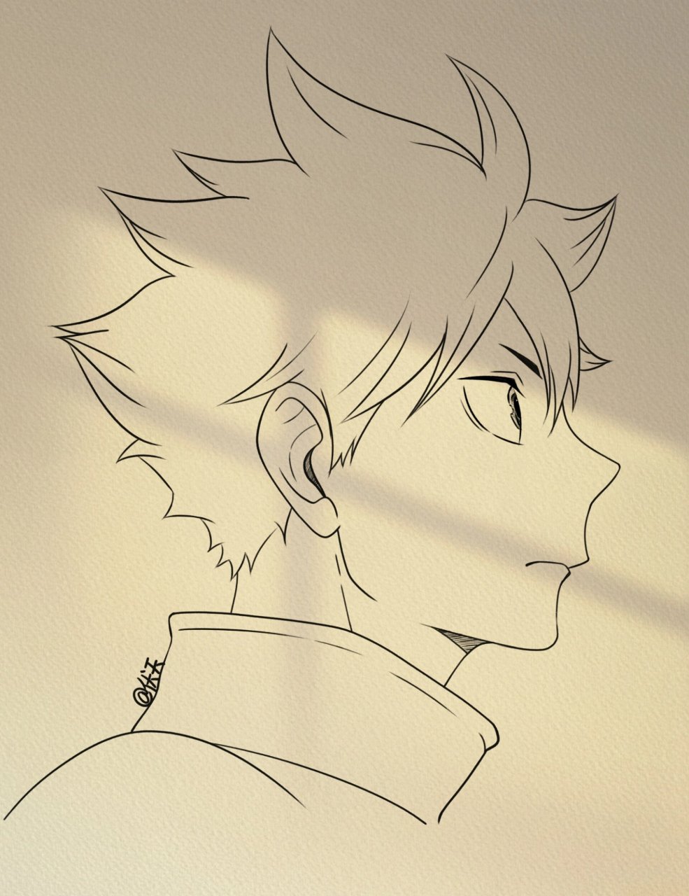 日向翔阳简笔画 #寻找绘画大神# #日向翔阳# #排球少年# #二次元# #简