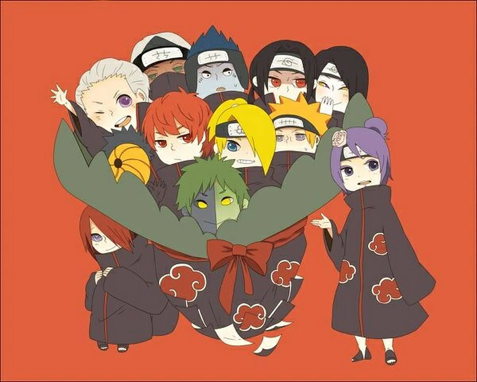 晓全员q版图片好可爱 最后一张,飞段,你怎么飞上天了?