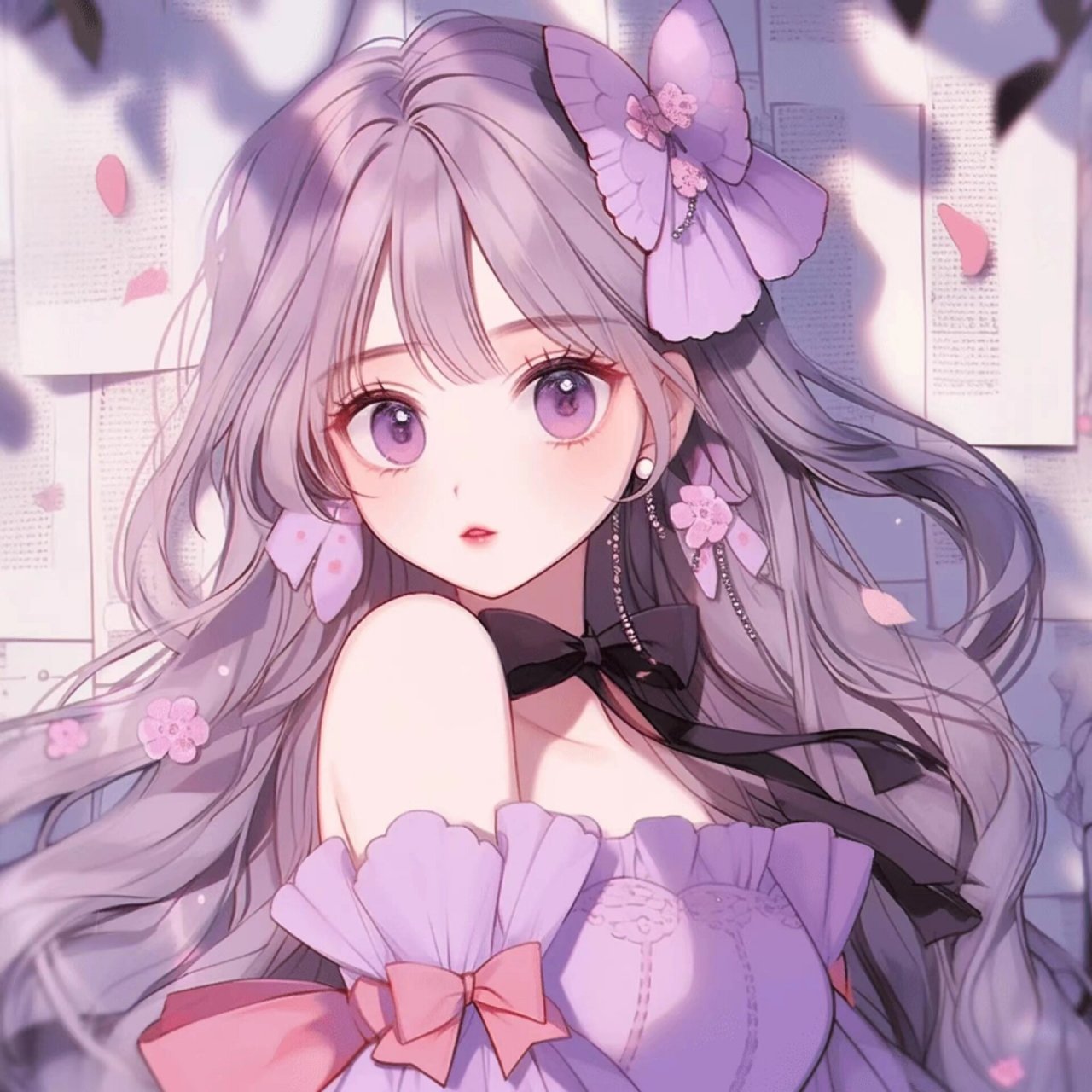 紫色系甜美可爱公主头像,能不能撸获你的心