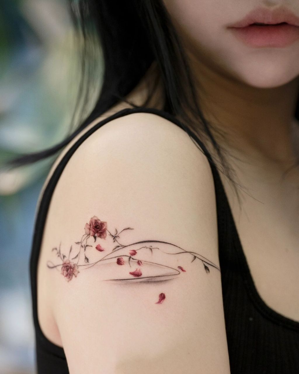 单针玫瑰纹身|08藏在玫瑰里的巨蟹座星图 "我渴望有人至死都暴烈的