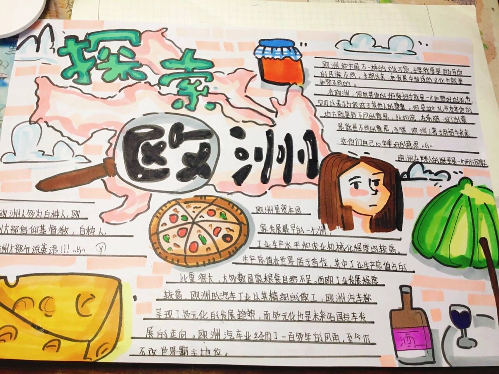 后续来了～关于欧洲的手抄报!