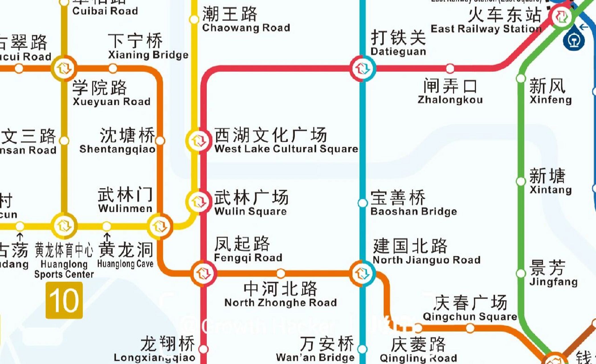杭州地铁1&3同台换乘最佳选择 1号线和3号线在武林广场,西湖文化广场