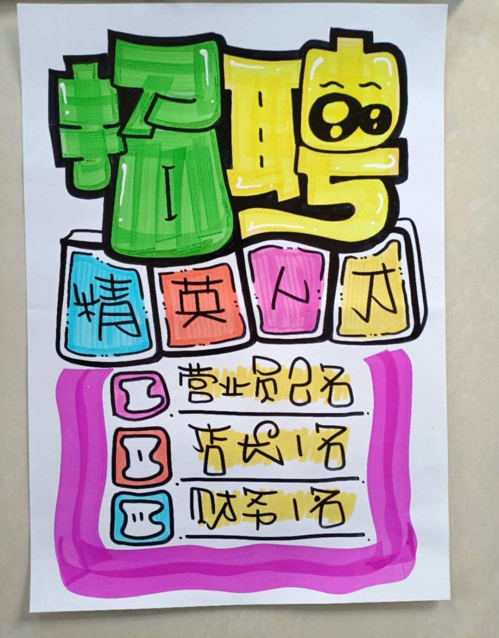 招聘 手绘pop海报#手绘pop字体特训营# #pop手绘海报# #阿文老师教你