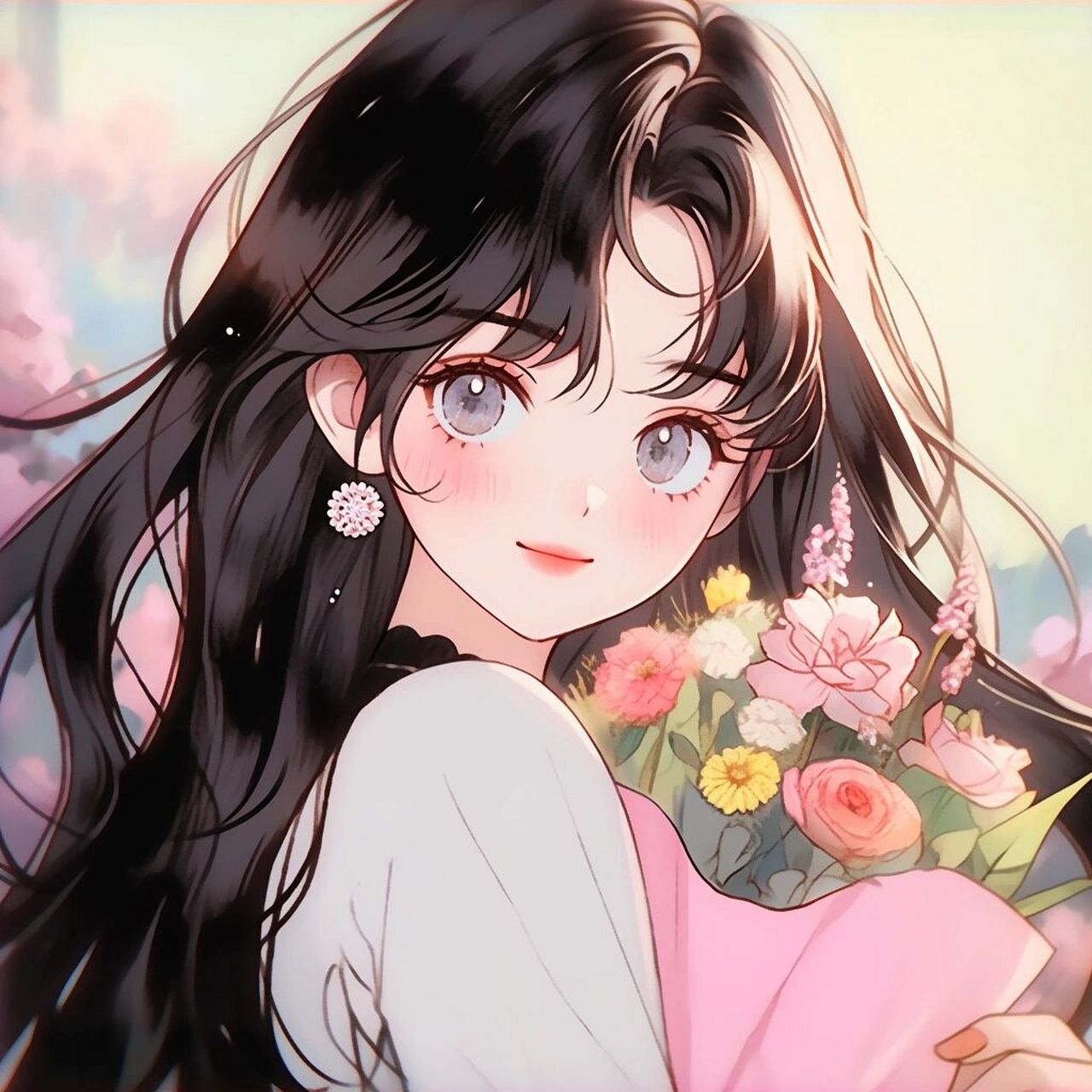 旧漫头像 - 少女捧花 原创新风格来啦 好喜欢p1 每次做完新头像就想