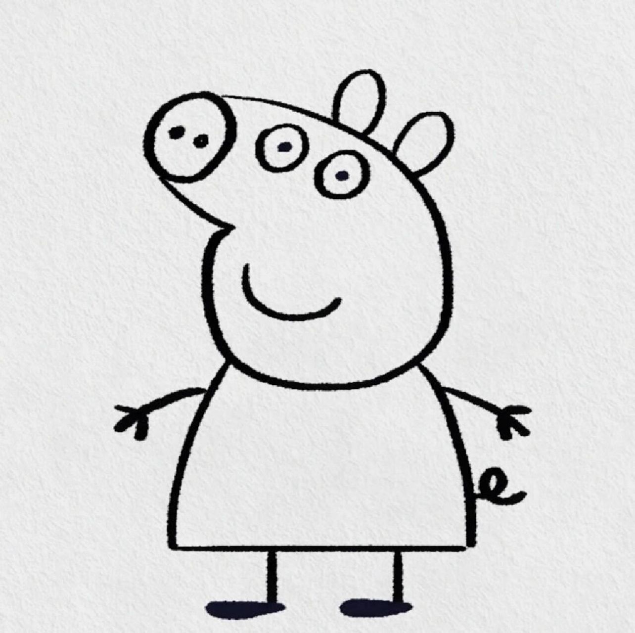 零基础简笔画教程|小猪佩奇 不要眼眶一红,就觉得人间不值得.