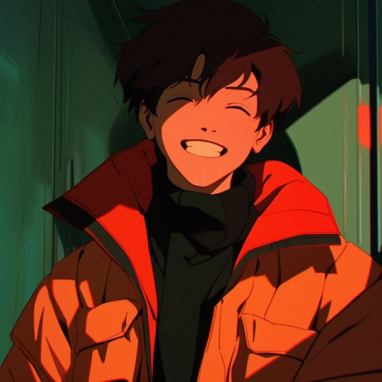 男头|爱笑的男孩,运气最好 #男生头像# #插画头像# #ai绘画# #头像