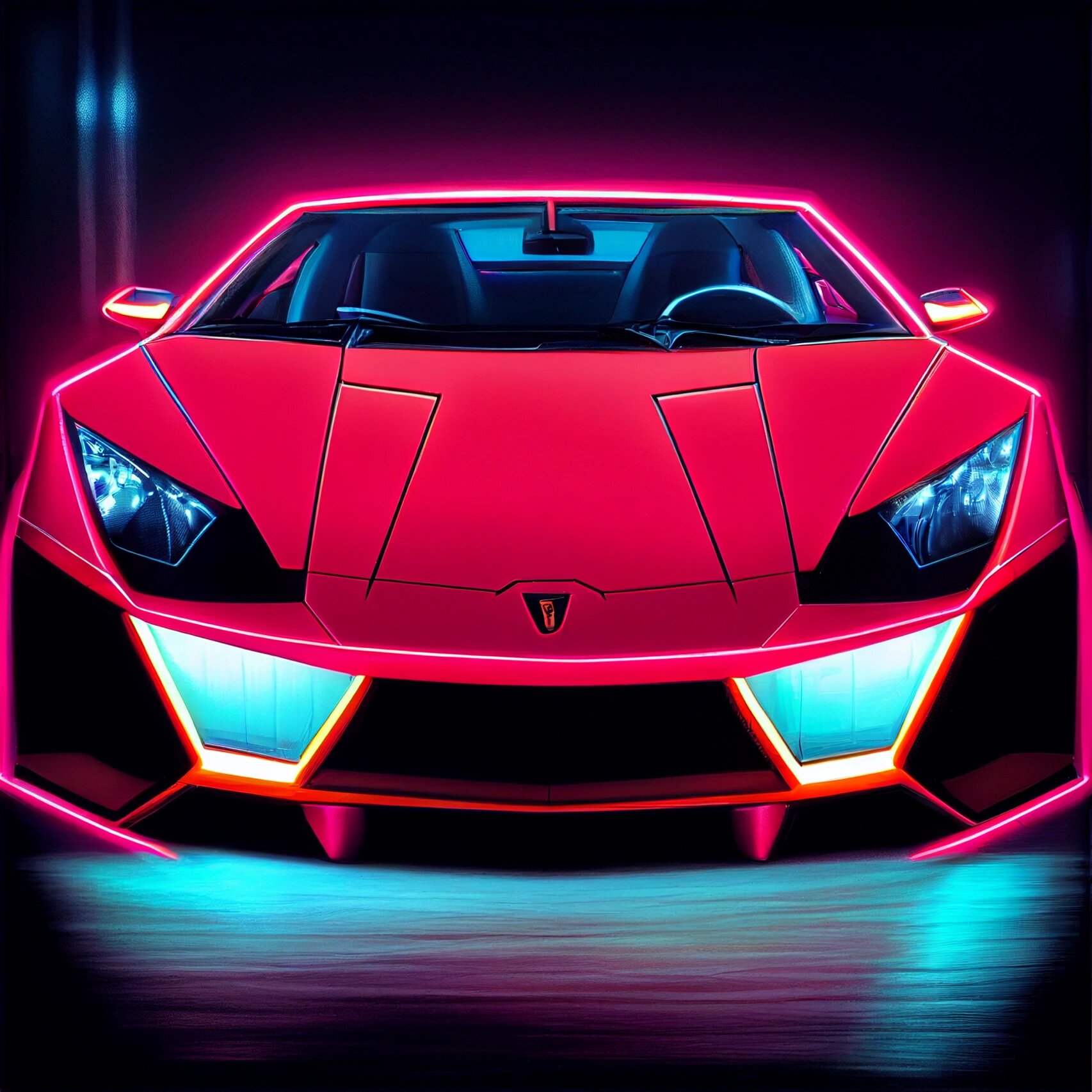 ai绘画 - 兰博基尼 lamborghini 未来风
