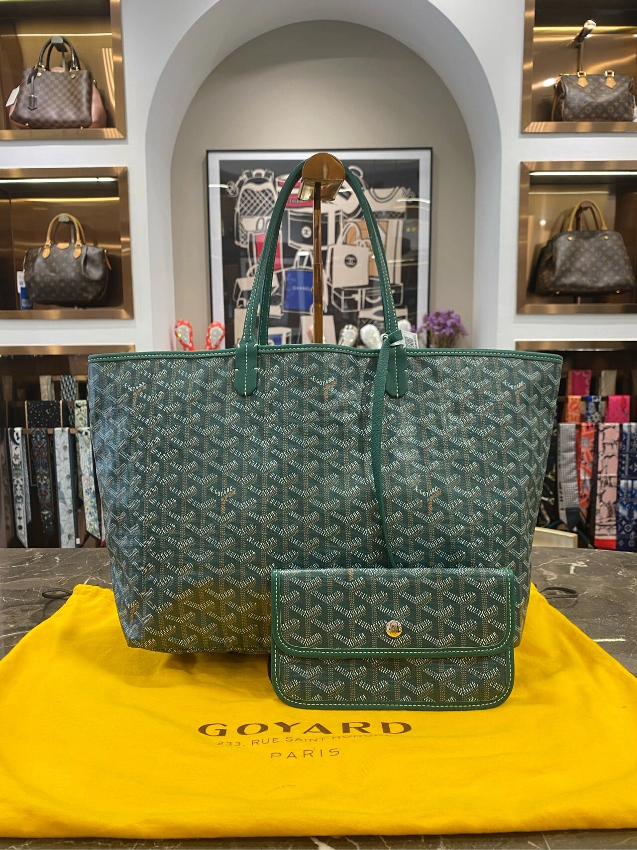 goyard戈雅托特 98新goyard 戈雅中号购物袋 戈雅子母包 托特包 手提