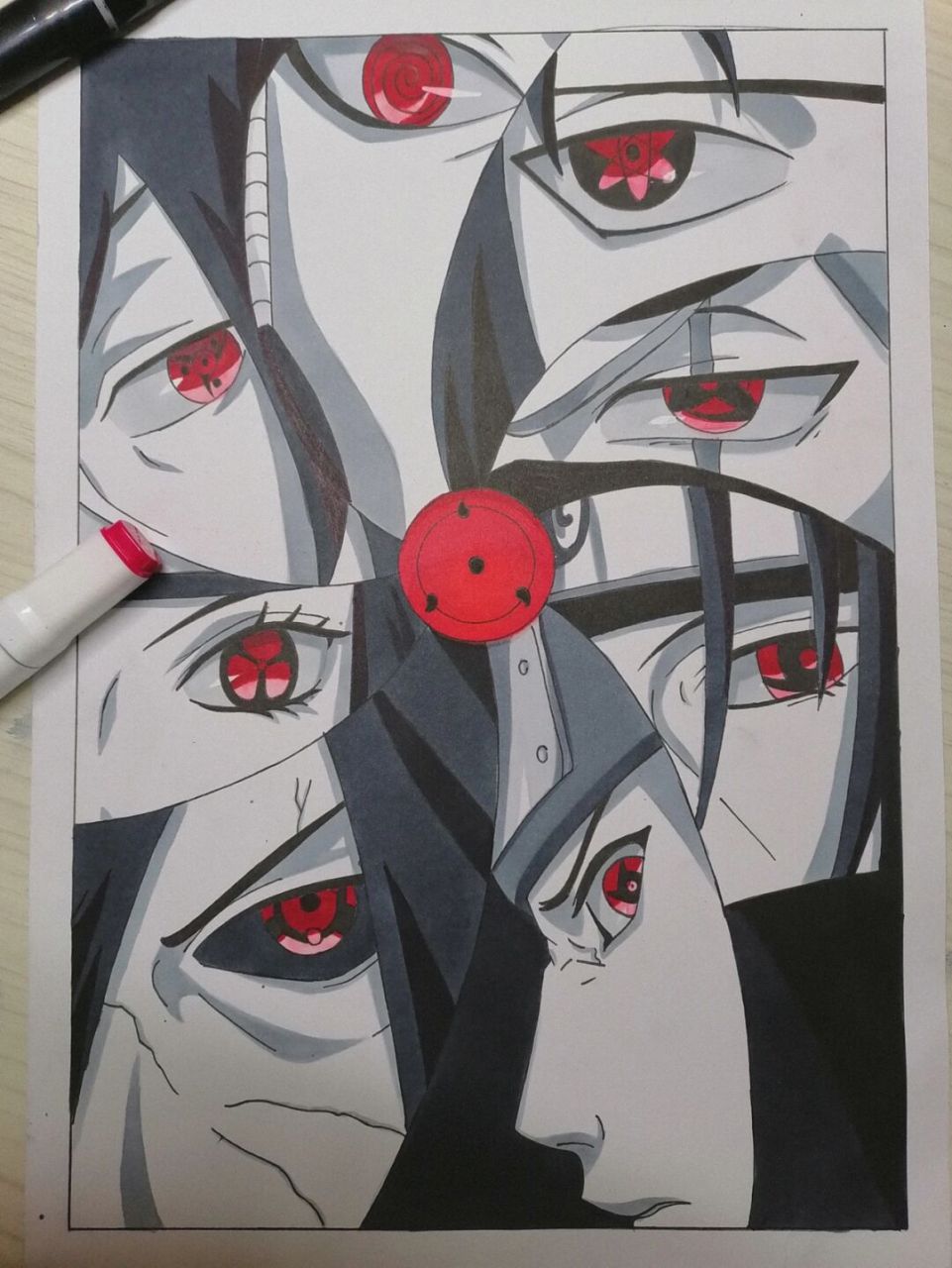 写轮眼教程 #火影忍者# #手绘教程# #写轮眼# 写轮眼,看看哪个不会