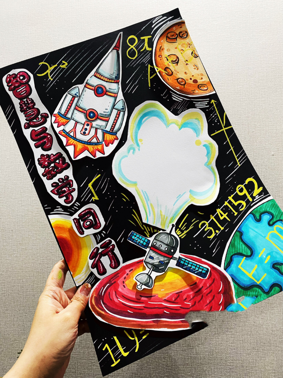 数学手抄报 科技数学主题手抄报 剪贴报