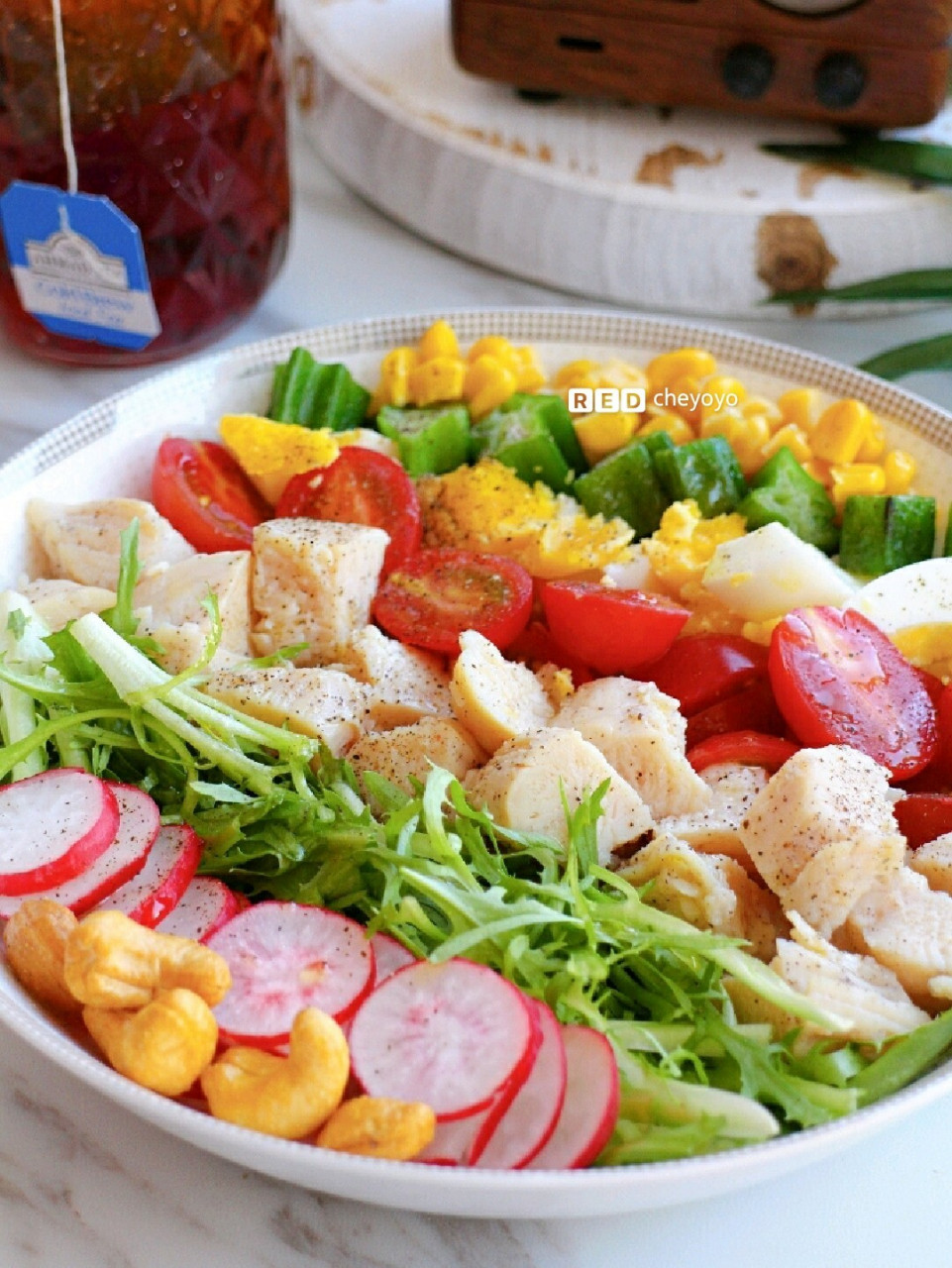 来碗低脂低卡的考伯沙拉 97考伯沙拉cobb salad是经典美式沙拉,将