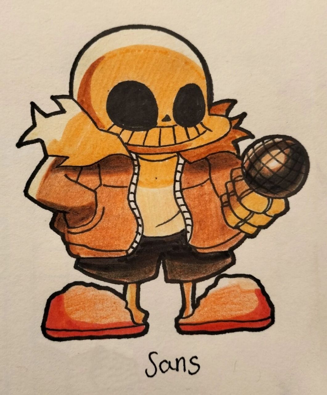 周五夜放克怎么画简笔画 周五夜放克游戏角色 茶杯头 bf sans 班迪