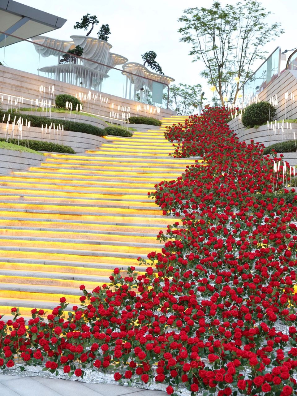 拍照出片的巨型楼梯玫瑰花海瀑布02|南宁拍照 - 发现了一个拍照好