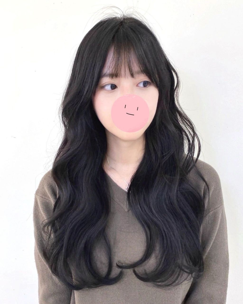 圆脸国字脸,高额头很适合的法式烫发!