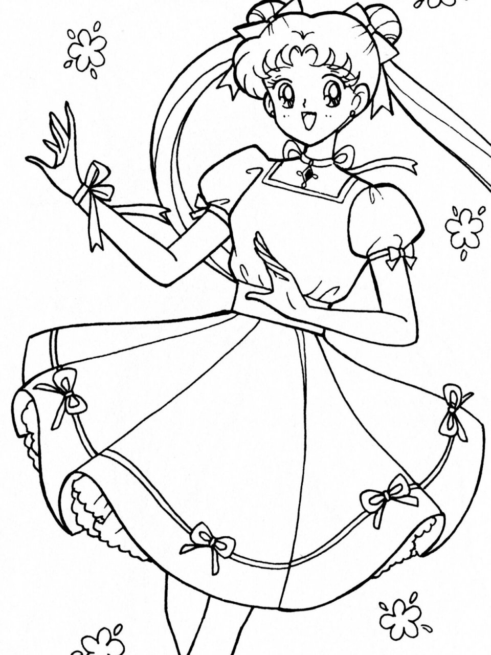 美少女战士涂色素材500张 小时候超爱看美少女战士,买了涂色本用彩笔