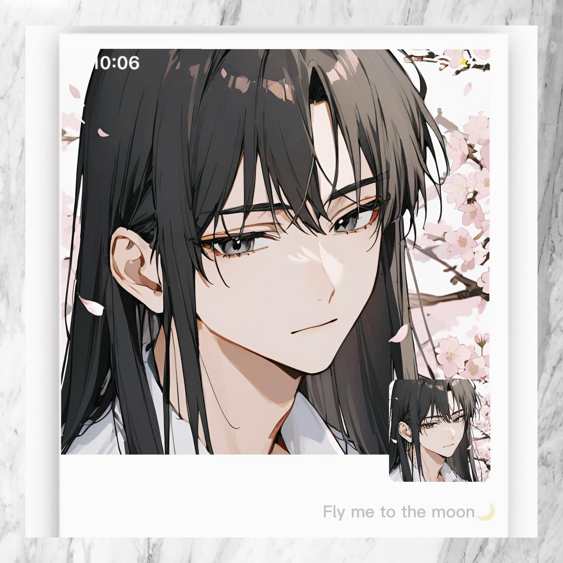 温柔系长发动漫男头