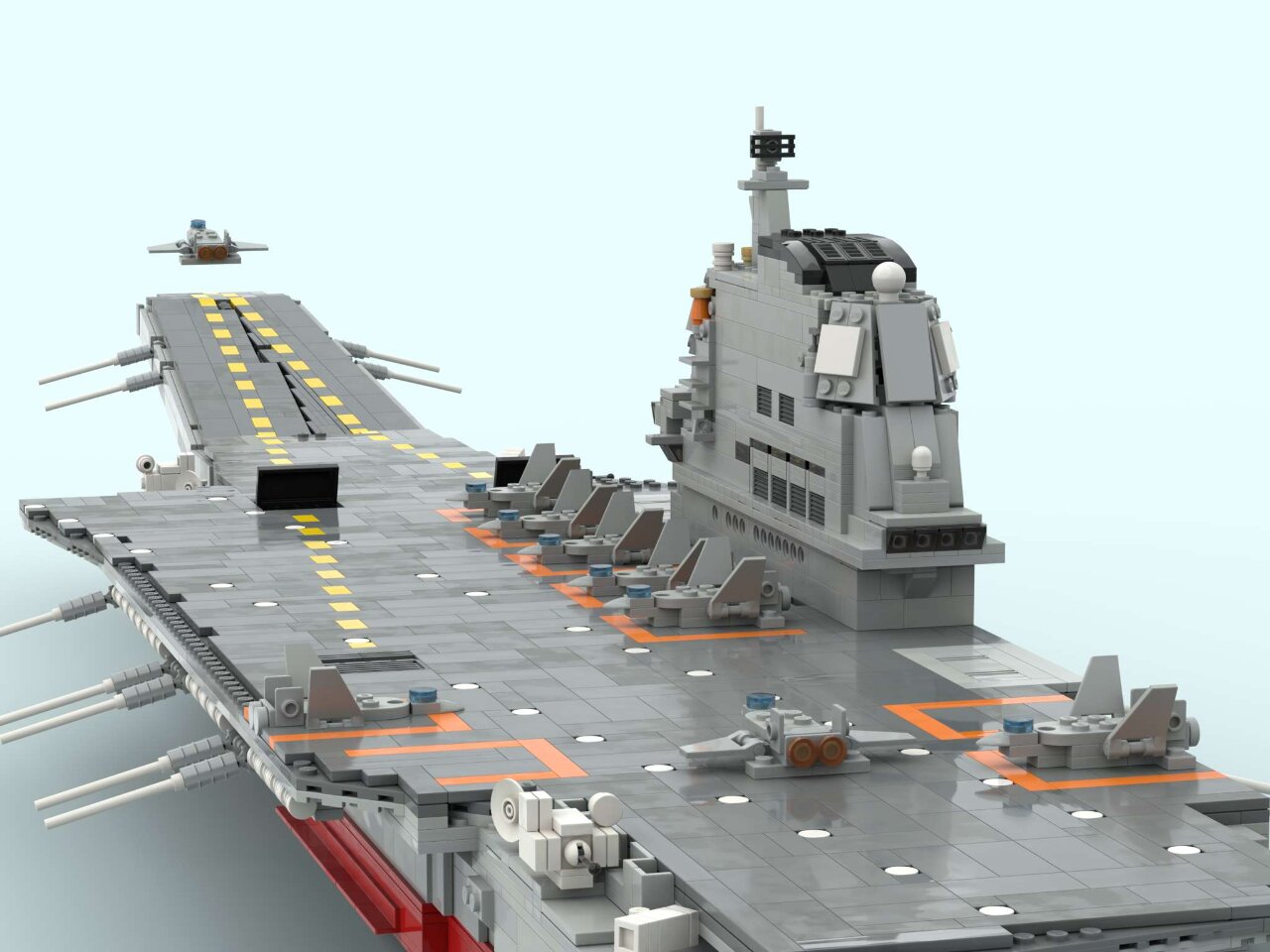 小白玩乐高moc《辽宁舰中国航空母舰》