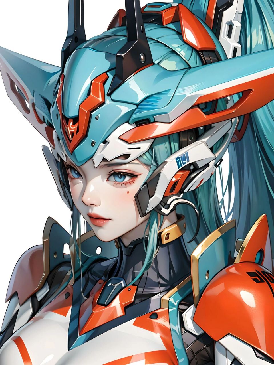 ai中国风赛博朋克机甲少女|国风赛高!