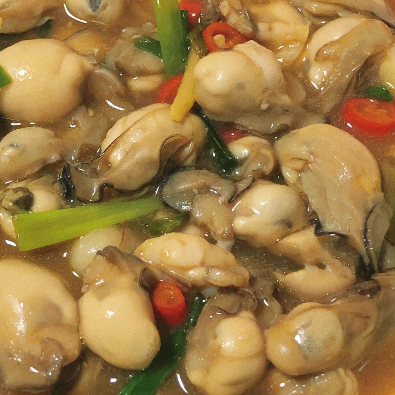 美味家常菜|姜葱炒生蚝04 鲜嫩多汁97 肉质鲜美,一点也不腥 一个