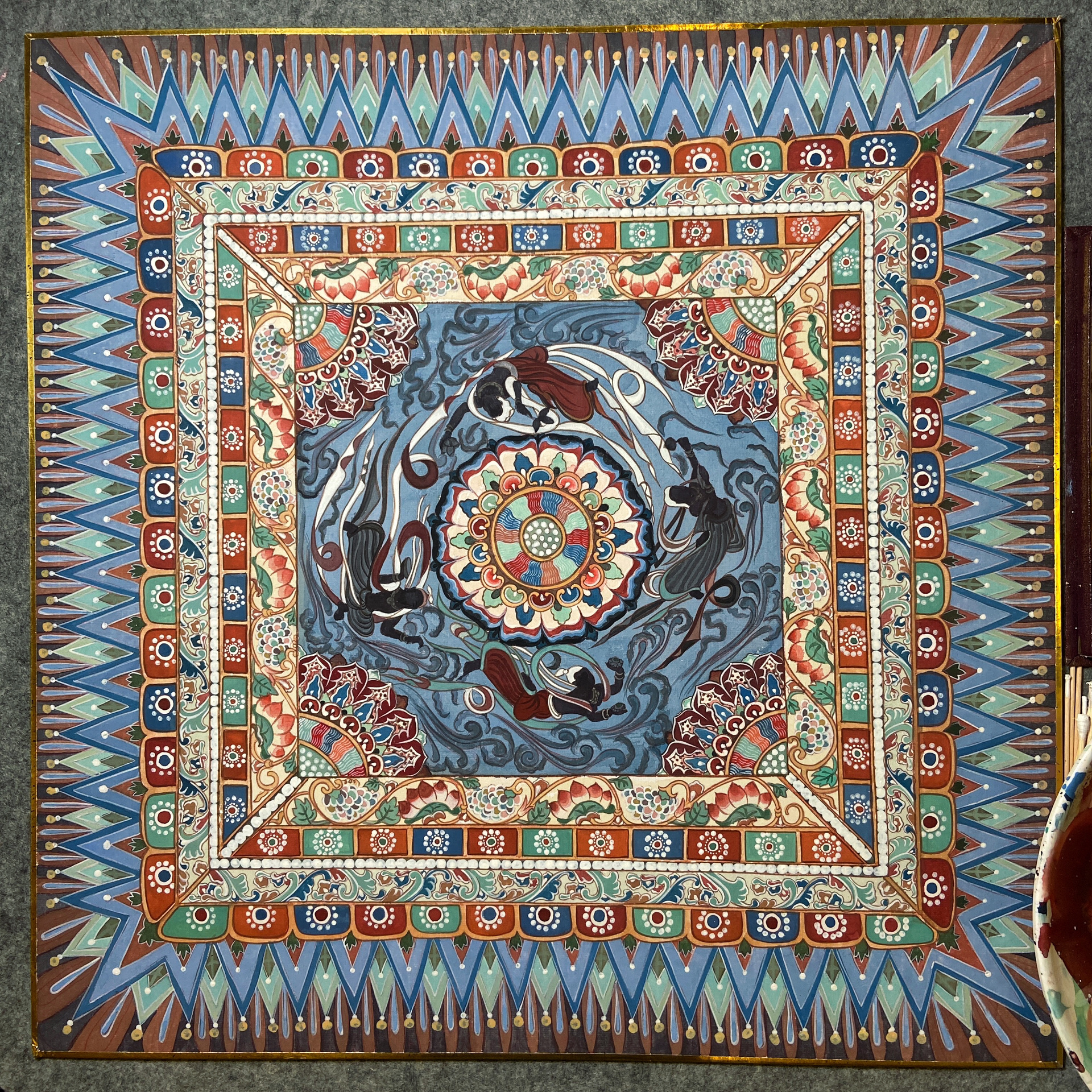 莫高窟第 329窟莲花飞天藻井