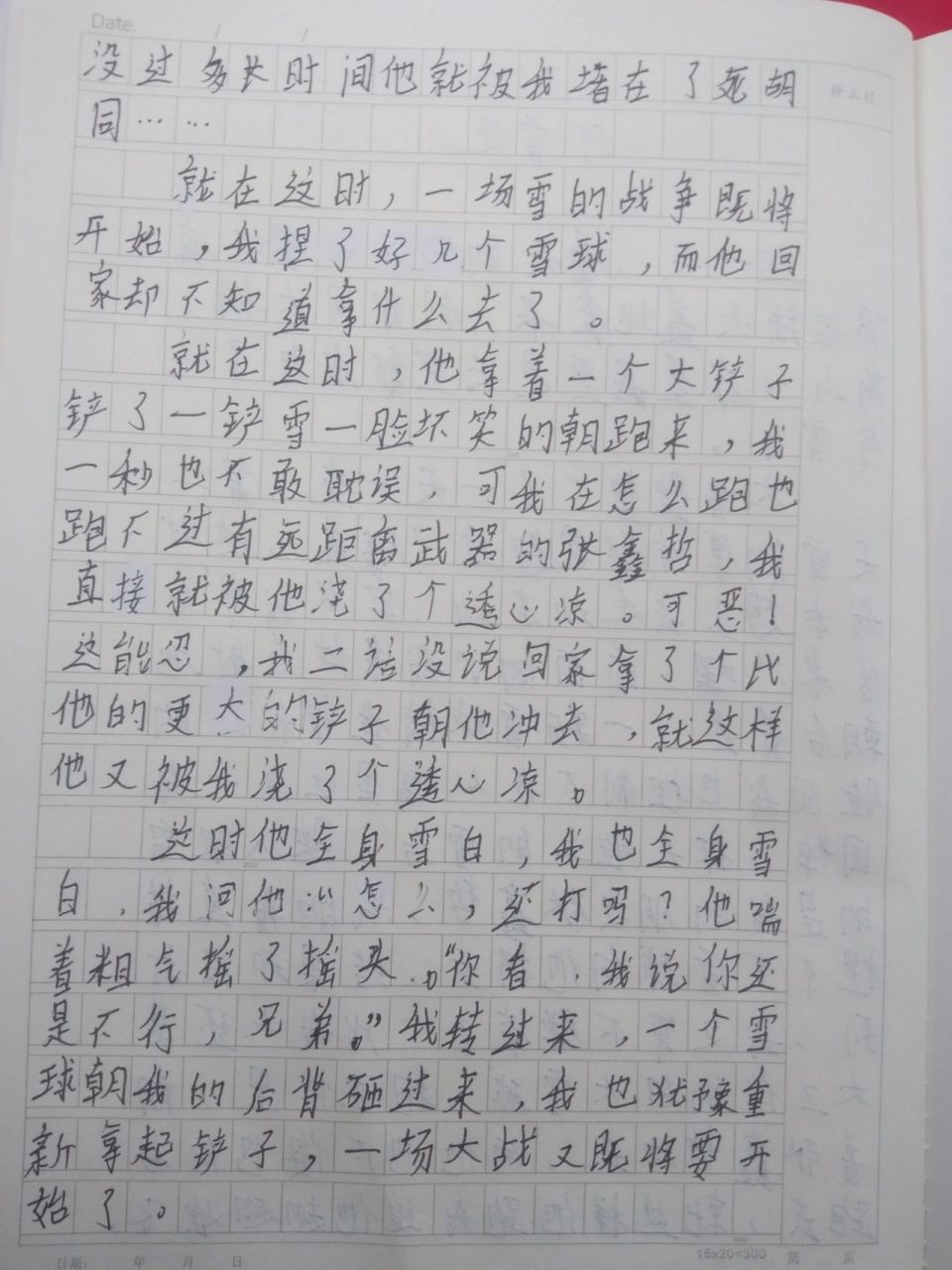 寒假日记第三篇《打雪仗》600字左右 不好意思!不好意思!