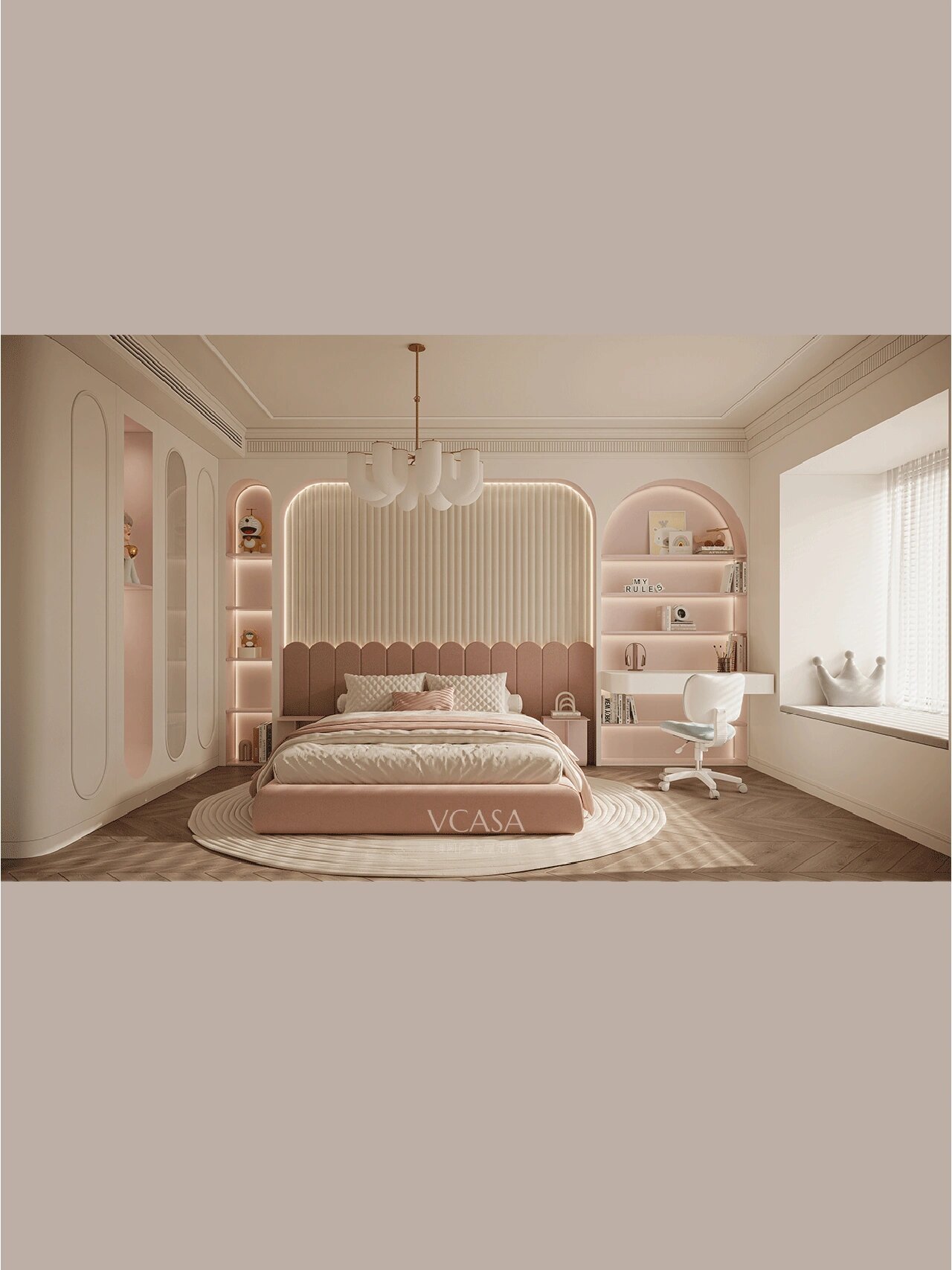 每个女儿都是家里的小公主,那么小公主自然要拥有专属的公主房了