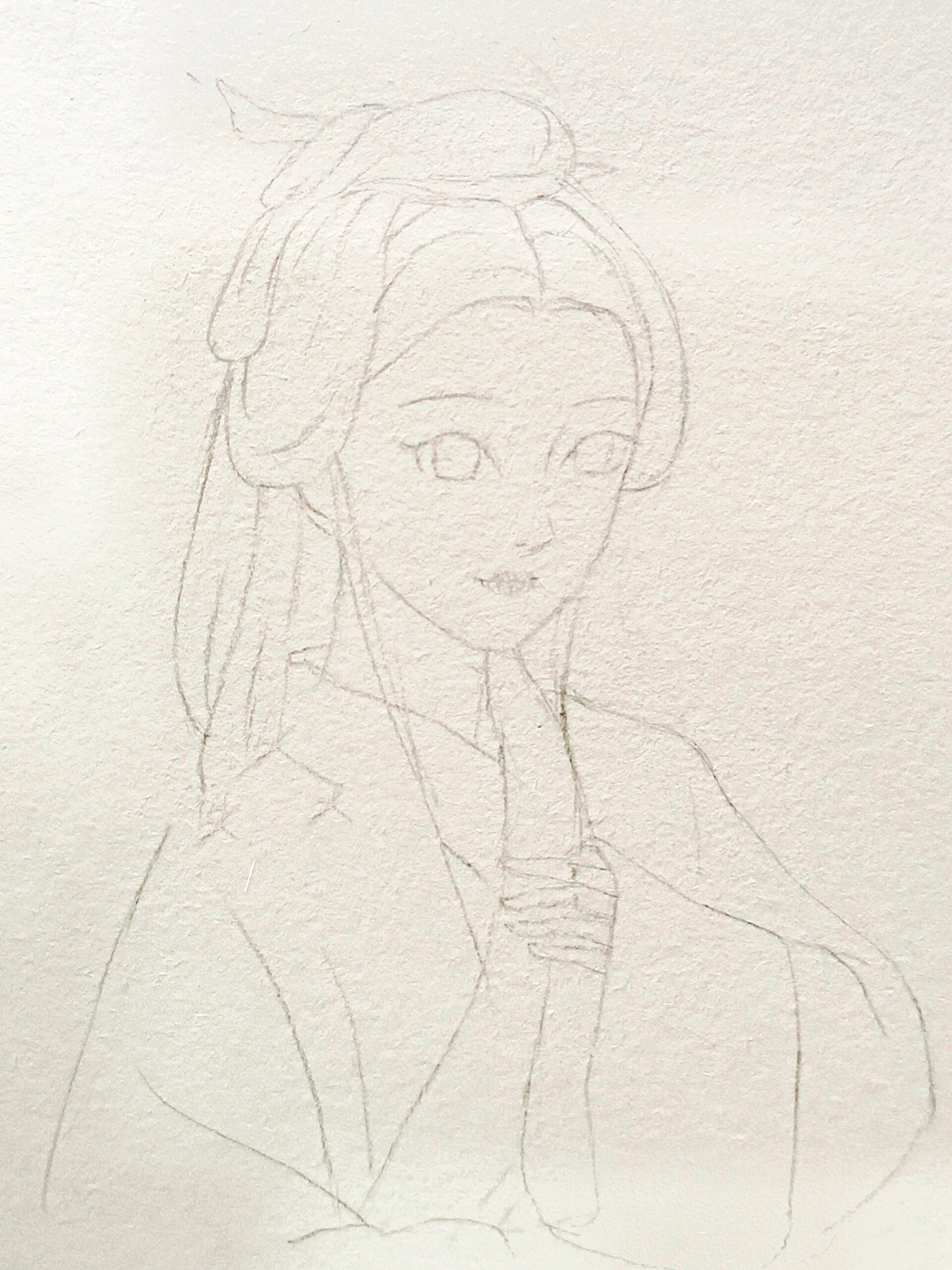 古风人物线稿教程~汉代造型