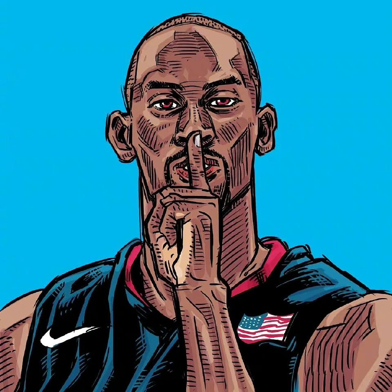 96nba球星插画头像91 有你喜欢的nba球星头像吗?